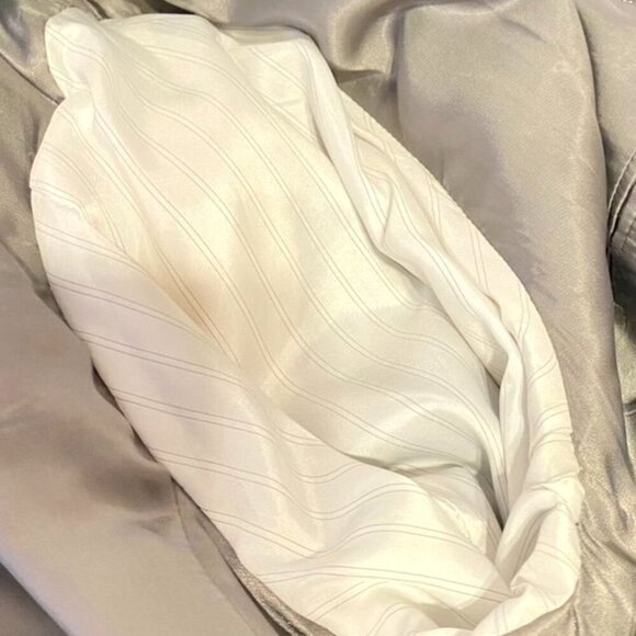 Vintage Chaps Silk Blazer 46L Gray & Tan  Plaid Women’s Oversized Mens - Picture 11 of 11